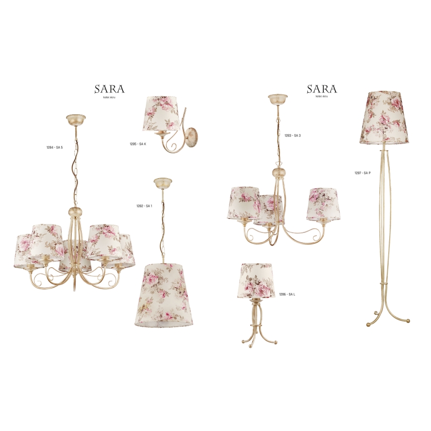 JUPITER 1284-SA5 - Hängande lampa SARA 5xE27/60W