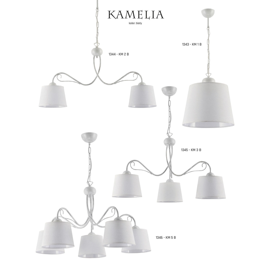 Jupiter 1345 - KM 3 B - KAMELIA 3-ljuskrona med kedja 3xE27/60W/230V