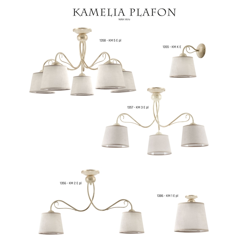 Jupiter 1358 - KM 5 PE - Takbelysning KAMELIA 5xE27/60W/230V