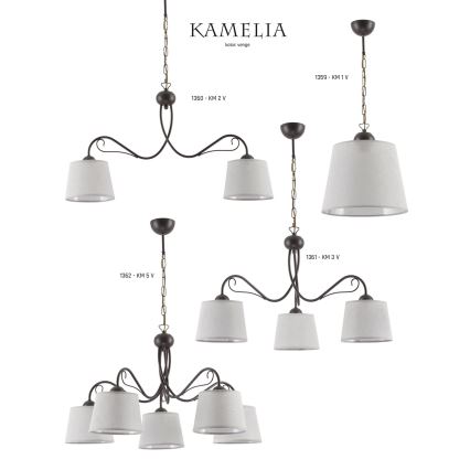 Jupiter 1360 - KM 2 V - Ljuskrona med kedja KAMELIA 2xE27/60W/230V