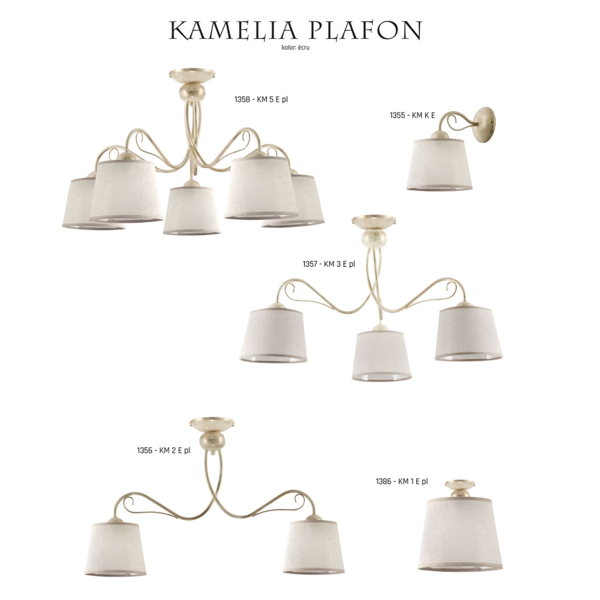 Jupiter 1386 - KM 1 PE - Taklampa KAMELIA 1xE27/60W/230V