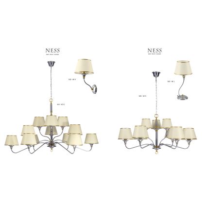 Jupiter 1412 - NESS NE K - Väggbelysning 1xE27/60W/230V