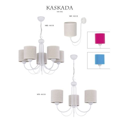 Jupiter 1480 - Ljuskrona med kedja KASKADA 5xE27/60W/230V
