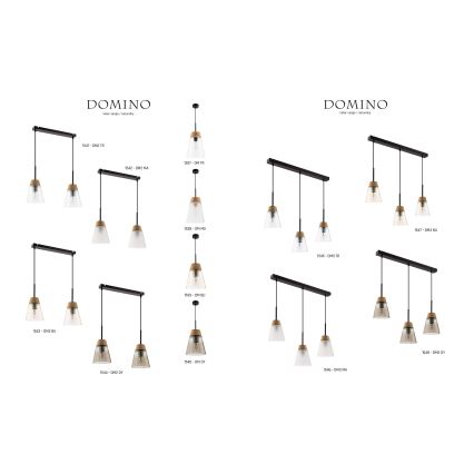 Jupiter 1545 - DM 3 TR - Hängande lampa DOMINO 3xE27/60W