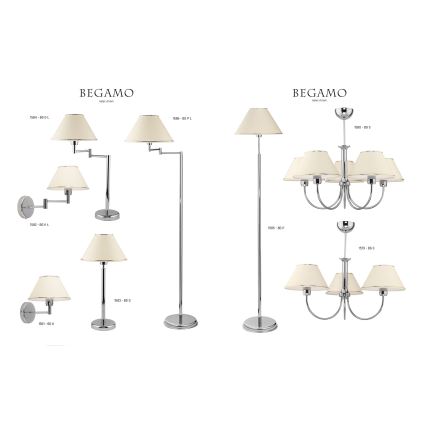 Jupiter 1583 - BG G CH - Bordslampa BEGAMO E27/60W