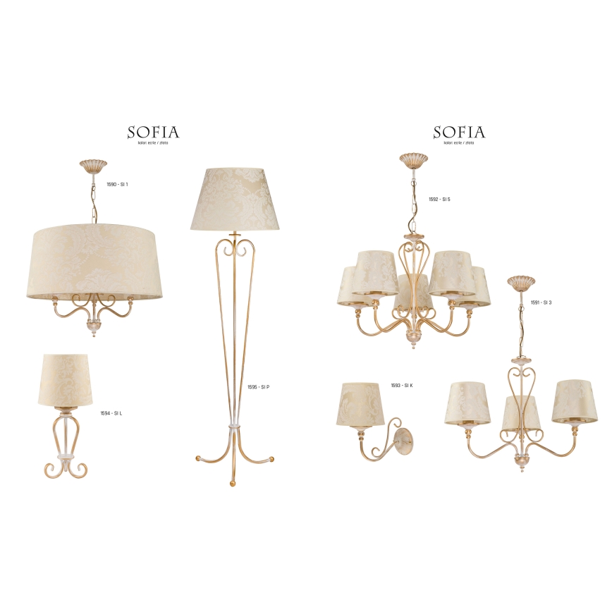 Jupiter 1595 - SI P EC - Golvlampa SOFIA E27/60W