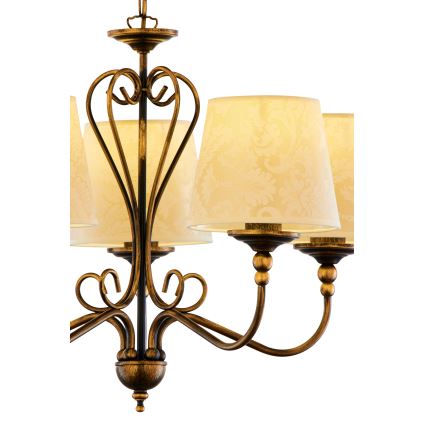 Jupiter 1751 - Ljuskrona med kedja SOFIA 5xE27/60W/230V