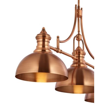 Jupiter 1791 - PT3 - Taklampa PLATINO 3xE27/60W/230V kopparfinish