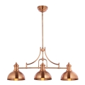 Jupiter 1791 - PT3 - Taklampa PLATINO 3xE27/60W/230V kopparfinish