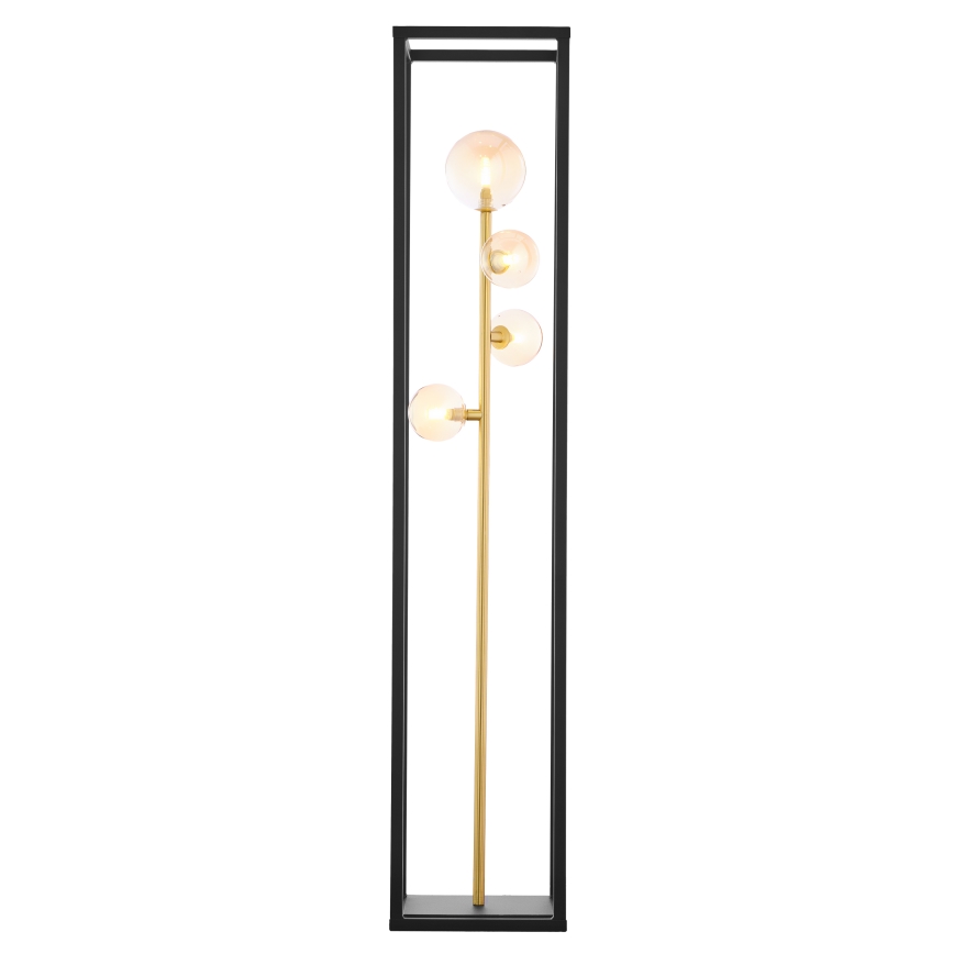 Jupiter 1911 - Golvlampa NEPTUN 4xG9/14W/230V guld/svart/rökbeige