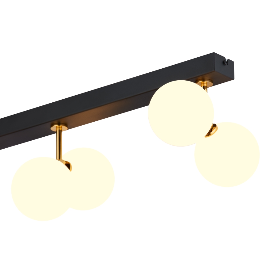 Jupiter 1920 - Fäst ljuskrona LUNA 6xG9/40W/230V svart/mässing