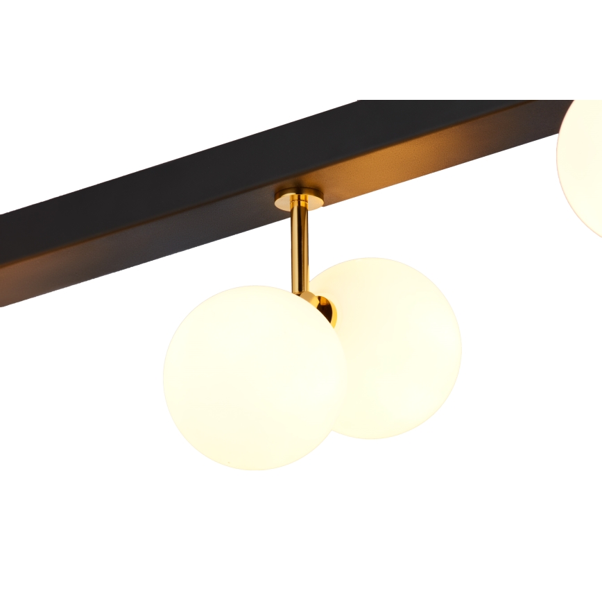 Jupiter 1920 - Fäst ljuskrona LUNA 6xG9/40W/230V svart/mässing