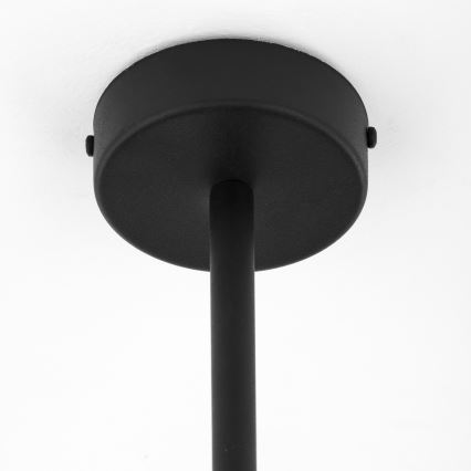 Jupiter 1975 - Pendelkrona MOKA 4xGU10/10W/230V + 4xG9/10W/230V svart/skinande krom