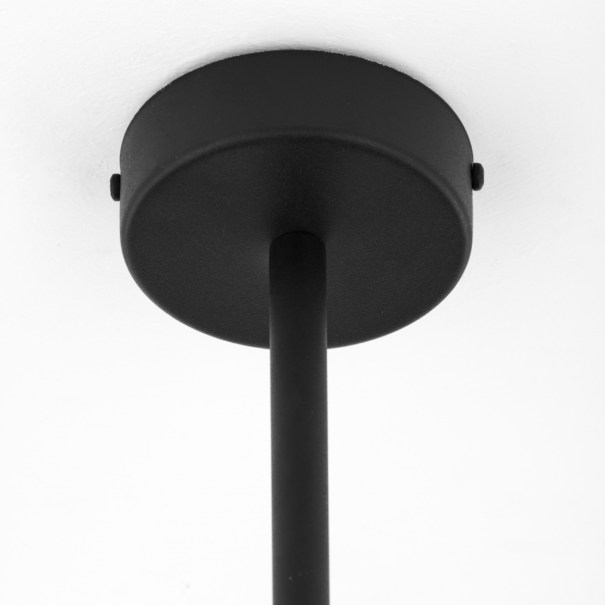 Jupiter 1975 - Pendelkrona MOKA 4xGU10/10W/230V + 4xG9/10W/230V svart/skinande krom