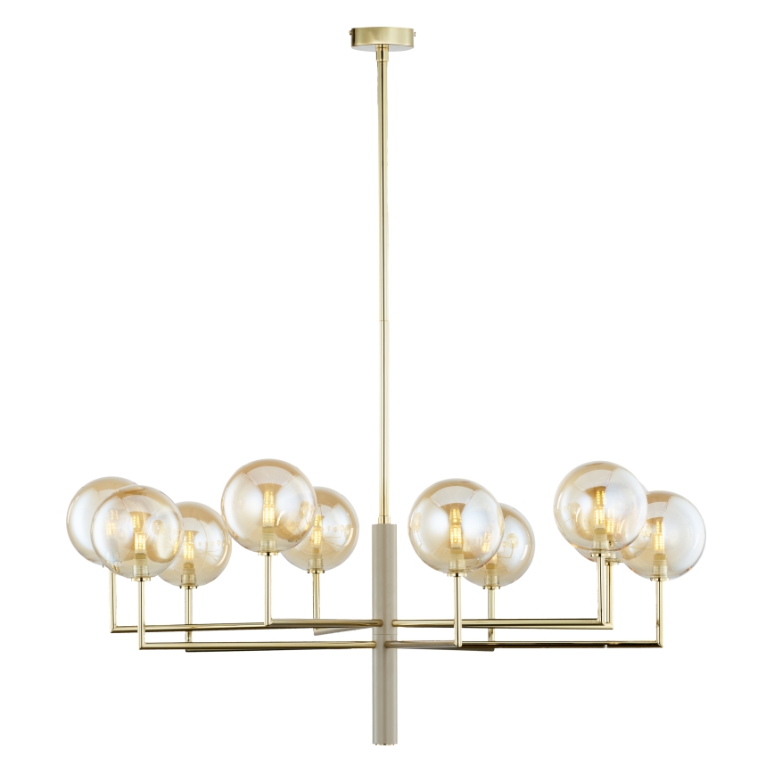 Jupiter 1977 - Pendelkrona FEME 10xG9/10W/230V guld/beige