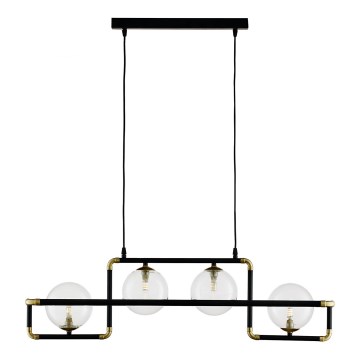 Jupiter 1982 - Ljuskrona med textilsladd ZAFRA 4xG9/10W/230V svart