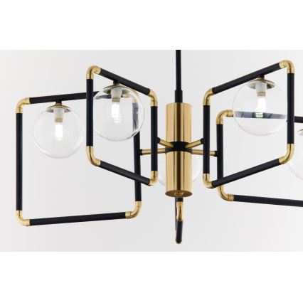 Jupiter 1985 - Pendelkrona IBRA 5xG9/10W/230V svart/guld