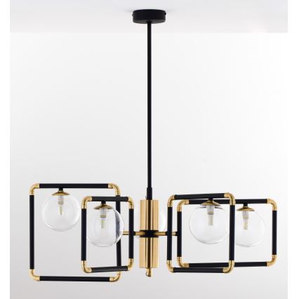Jupiter 1985 - Pendelkrona IBRA 5xG9/10W/230V svart/guld