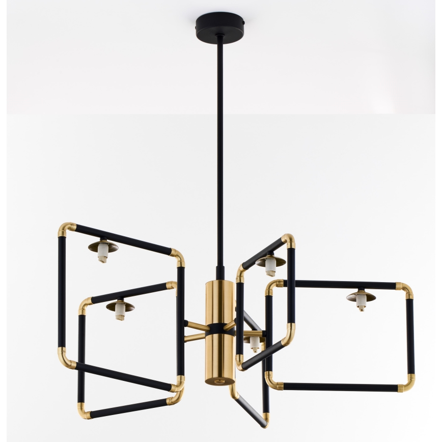 Jupiter 1985 - Pendelkrona IBRA 5xG9/10W/230V svart/guld