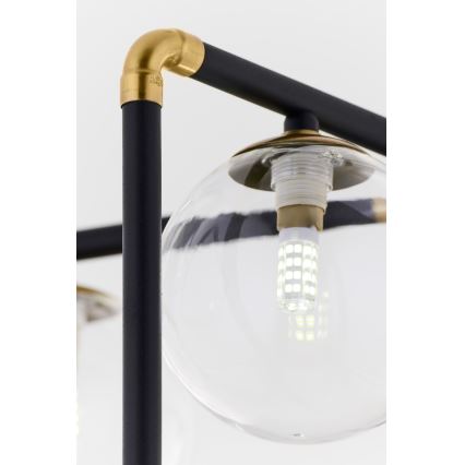 Jupiter 1985 - Pendelkrona IBRA 5xG9/10W/230V svart/guld