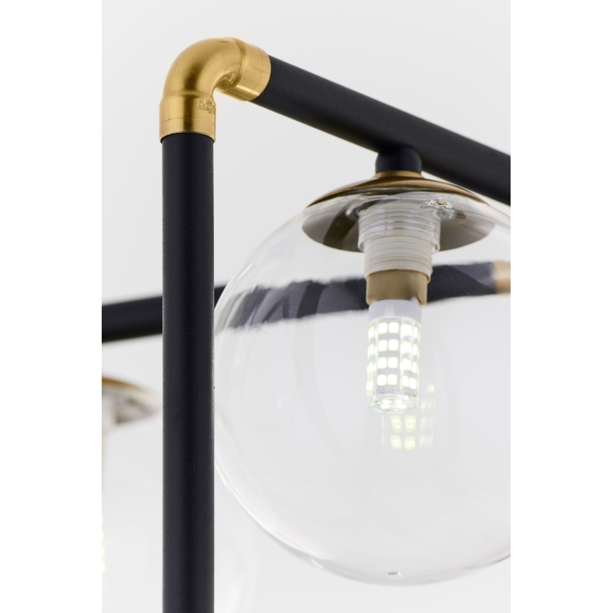 Jupiter 1985 - Pendelkrona IBRA 5xG9/10W/230V svart/guld