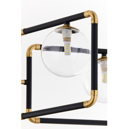 Jupiter 1985 - Pendelkrona IBRA 5xG9/10W/230V svart/guld