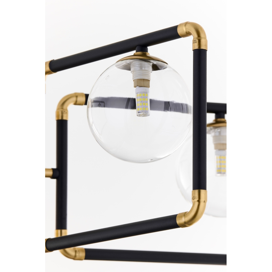 Jupiter 1985 - Pendelkrona IBRA 5xG9/10W/230V svart/guld