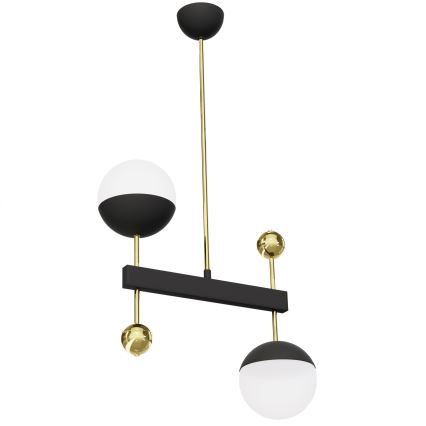 Jupiter 1986 - Pendelkrona DEGO 2xG9/10W/230V svart/guld