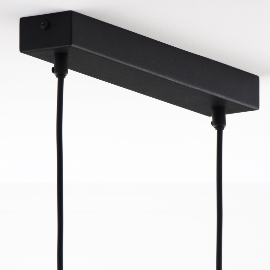 Jupiter 1990 - Ljuskrona med textilsladd HANZA 3xG9/10W/230V svart/guld