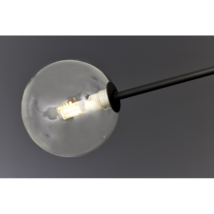 Jupiter 1996 - Pendelkrona MOKA 4xGU10/10W/230V + 4xG9/10W/230V svart/genomskinlig