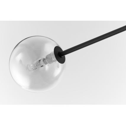 Jupiter 1996 - Pendelkrona MOKA 4xGU10/10W/230V + 4xG9/10W/230V svart/genomskinlig