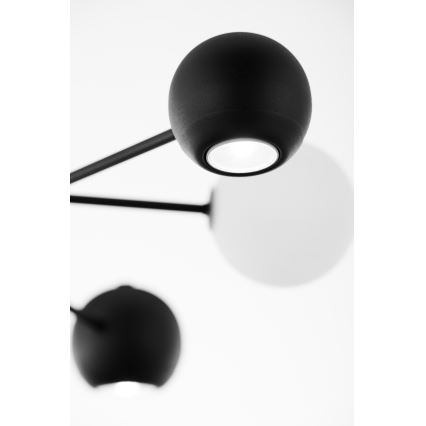 Jupiter 1997 - Pendelkrona MOKA 3xGU10/10W/230V + 3xG9/10W/230V svart/vit