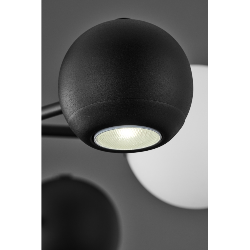 Jupiter 1997 - Pendelkrona MOKA 3xGU10/10W/230V + 3xG9/10W/230V svart/vit