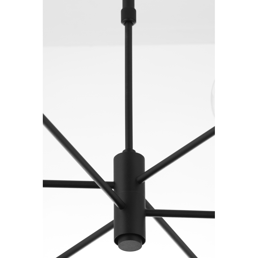 Jupiter 1997 - Pendelkrona MOKA 3xGU10/10W/230V + 3xG9/10W/230V svart/vit