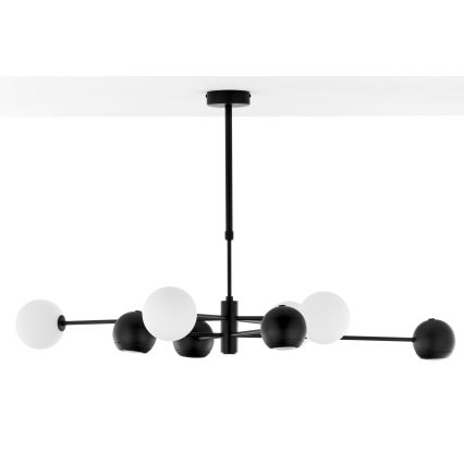 Jupiter 1998 - Pendelkrona MOKA 4xGU10/10W/230V + 4xG9/10W/230V svart/vit