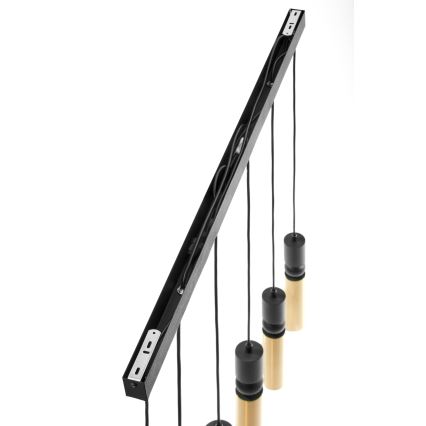 Jupiter 2008 - Ljuskrona med textilsladd ALAS 6xGU10/10W/230V guld/svart