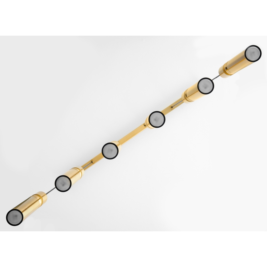 Jupiter 2011 - Ljuskrona med textilsladd ALAS 6xGU10/10W/230V guld