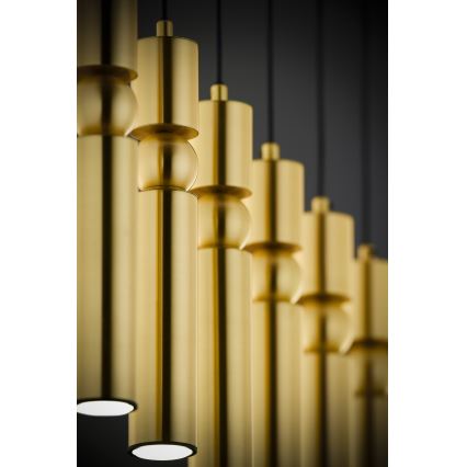 Jupiter 2011 - Ljuskrona med textilsladd ALAS 6xGU10/10W/230V guld