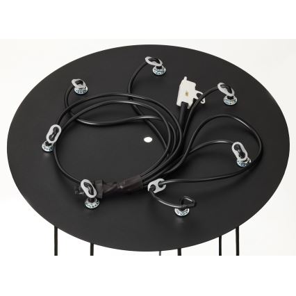 Jupiter 2018 - Ljuskrona med textilsladd ALAS 7xGU10/10W/230V guld/svart