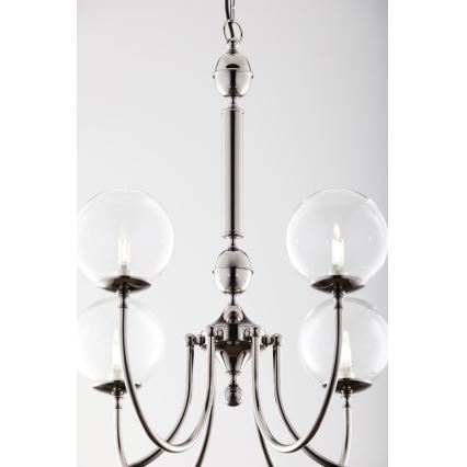 Jupiter 2022 - Ljuskrona på kedja BRILLANTE 6xG9/10W/230V skinande krom