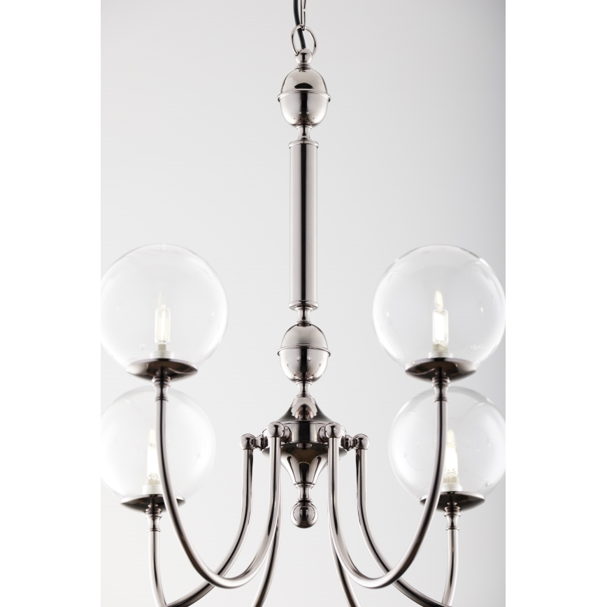 Jupiter 2022 - Ljuskrona på kedja BRILLANTE 6xG9/10W/230V skinande krom