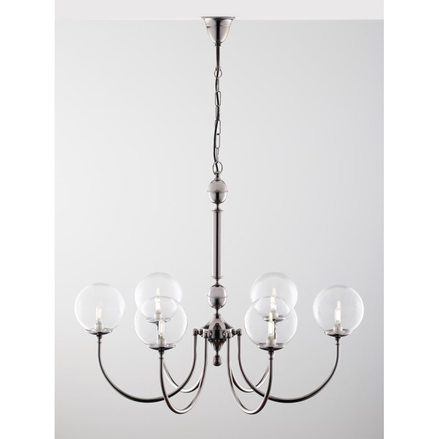 Jupiter 2022 - Ljuskrona på kedja BRILLANTE 6xG9/10W/230V skinande krom