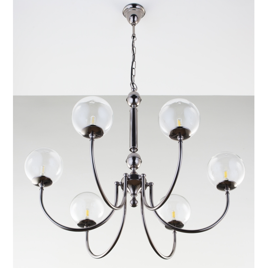 Jupiter 2022 - Ljuskrona på kedja BRILLANTE 6xG9/10W/230V skinande krom