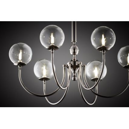 Jupiter 2022 - Ljuskrona på kedja BRILLANTE 6xG9/10W/230V skinande krom