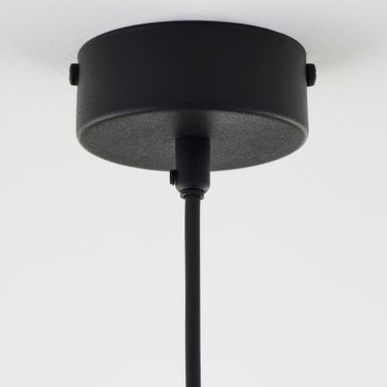 Jupiter 2023 - Ljuskrona med textilsladd ZAFRA 1xG9/10W/230V svart/guld/genomskinlig