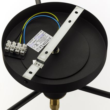 Jupiter 2031 - Ytmonterad ljuskrona FIGARO 4xG9/10W/230V svart/guld/beige