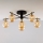 Jupiter 2033 - Ytmonterad ljuskrona FIGARO 6xG9/10W/230V svart/guld/beige