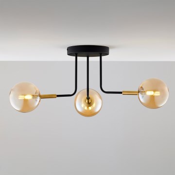 Jupiter 2037 - Pendelkrona BURANO 3xG9/10W/230V svart/guld/beige