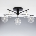 Jupiter 2046 - Ytmonterad ljuskrona PRATO 5xG9/10W/230V svart/genomskinlig