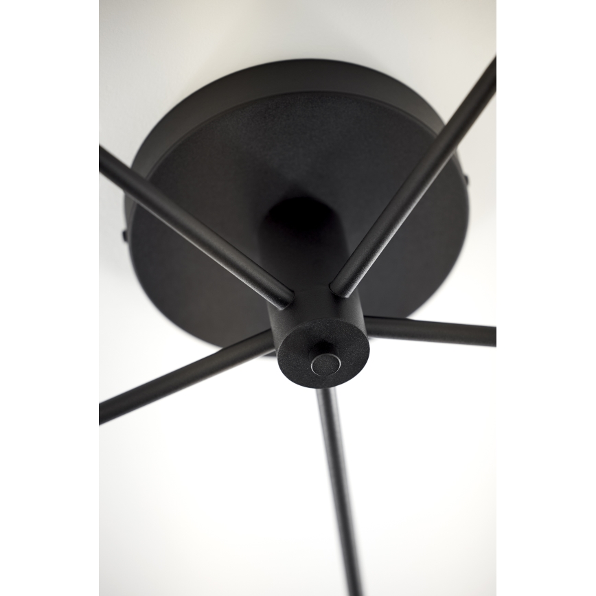 Jupiter 2046 - Ytmonterad ljuskrona PRATO 5xG9/10W/230V svart/genomskinlig